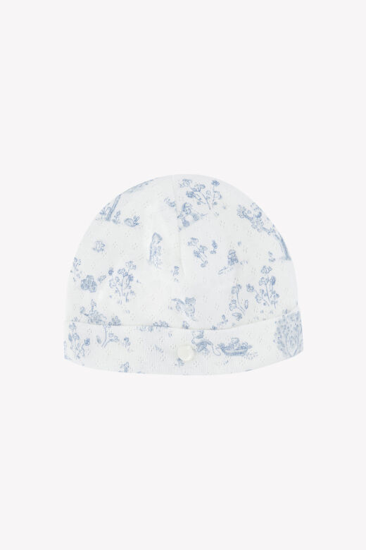 desenli pamuklu Bone Ciel - Soft mavi - T1
