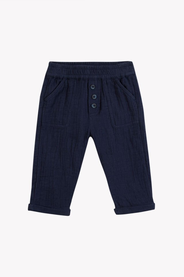 Spor Coton Pantalon Marine - 18M
