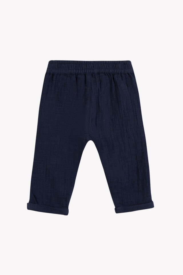 Spor Coton Pantalon Marine - 18M