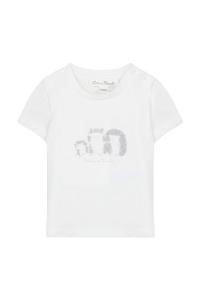 kirpi aplikeli T-Shirt