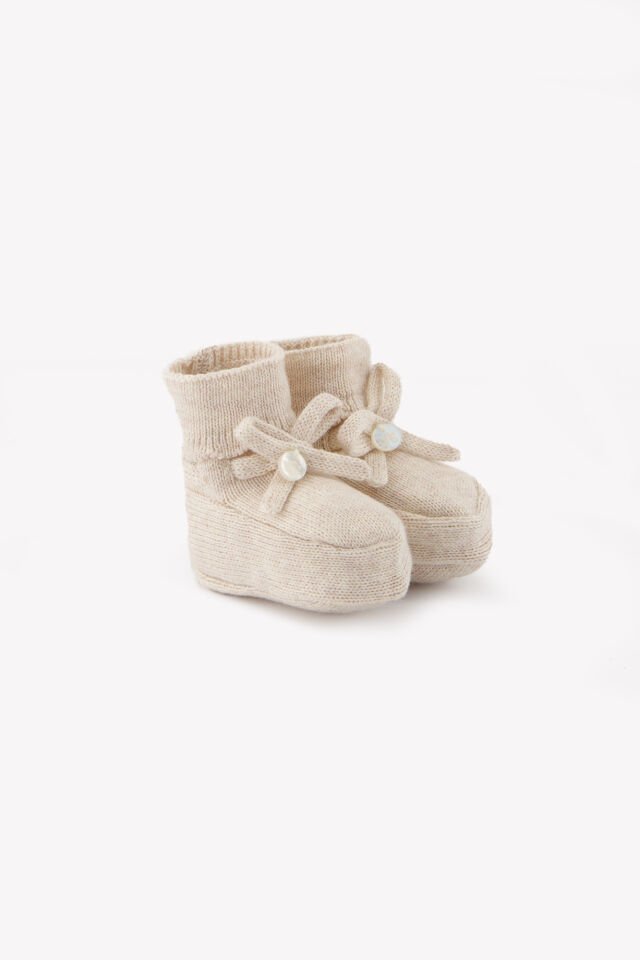 BEBEK triko patik Beige chiné - Beige foncé - Açık bej - 9/12M