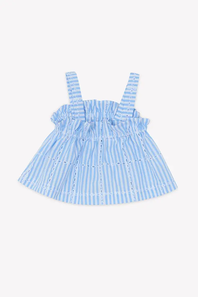 Askılı Bluz + Şort Set Mavi - 3Y