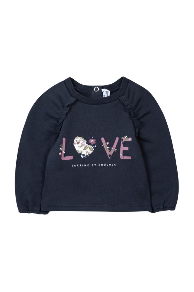 love baskılı SWEATSHIRT Lacivert - 3Y