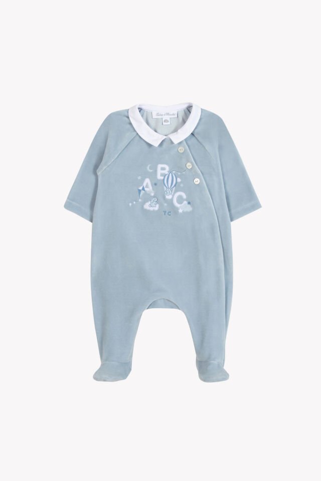 Kadife yandan açılan Tulum Bleu grisé - Mavi gri - 3M