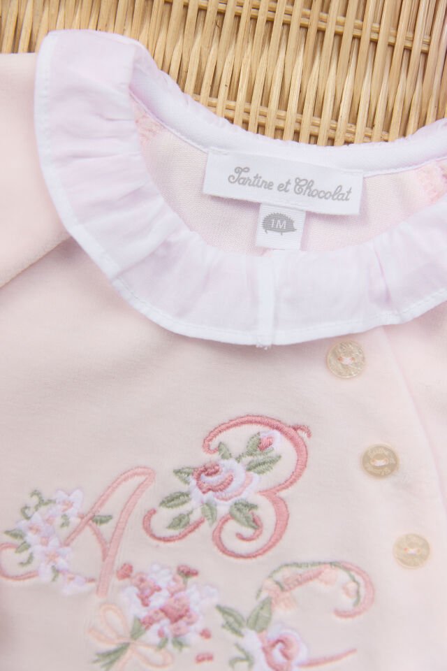Kadife yandan açılan Tulum Rose pâle - Soft pembe - NAI
