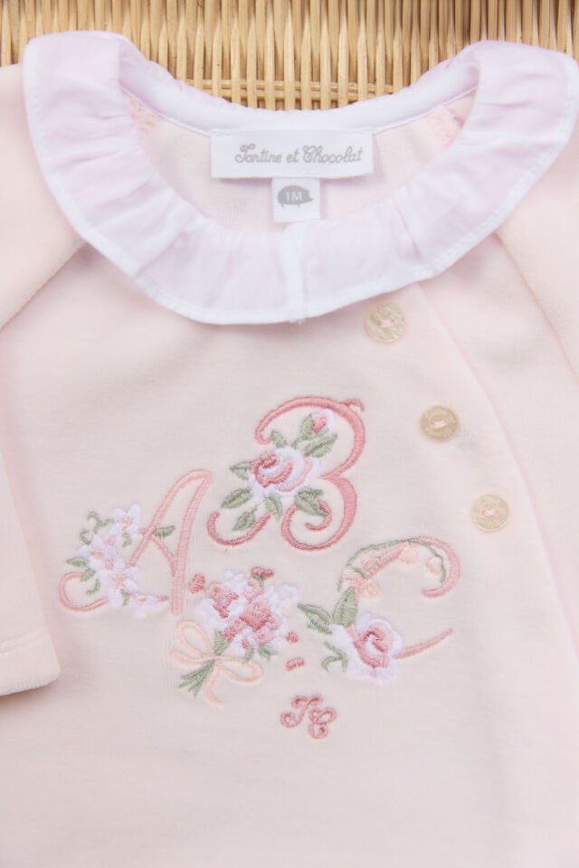 Kadife yandan açılan Tulum Rose pâle - NAI