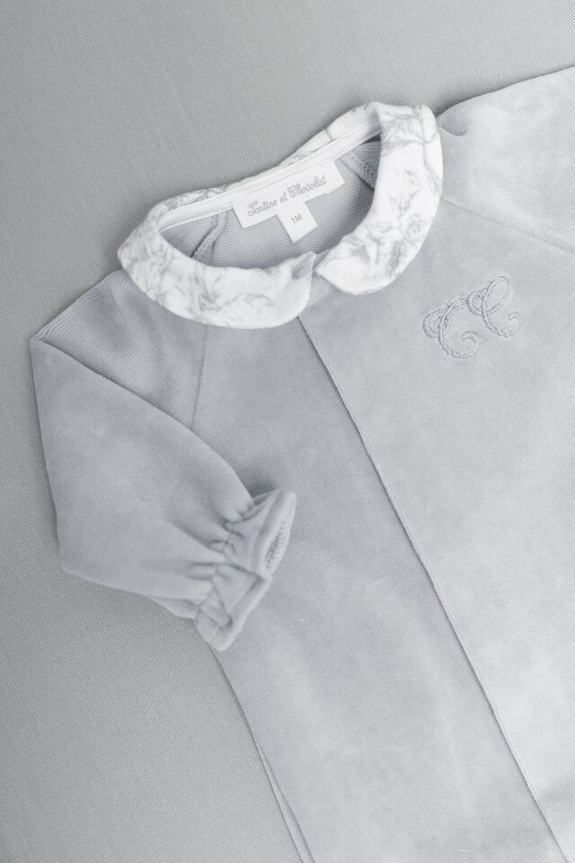 KADİFE TULUM Toile de Jouy Açık gri - 6M