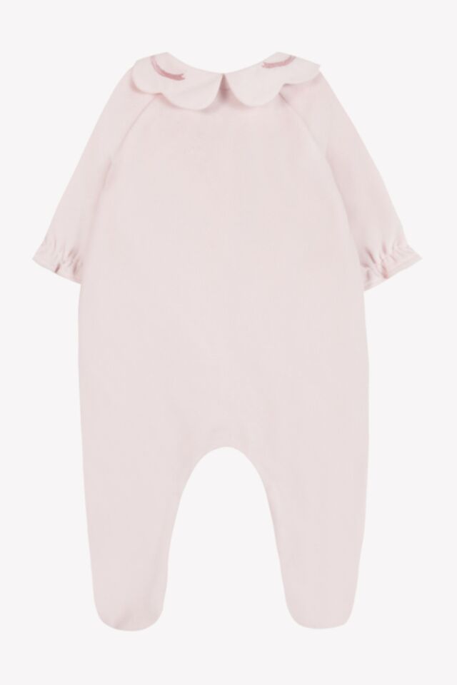 Kadife Kısa Kollu Tulum Soft Pembe - 1M