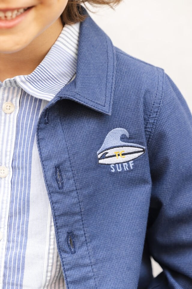 Spor Coton Ceket Indigo - 6Y