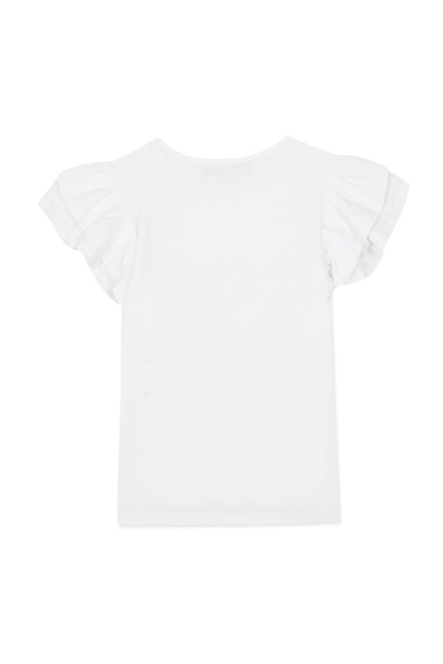 Güneş Figürlü T-shirt Blanc - 8Y