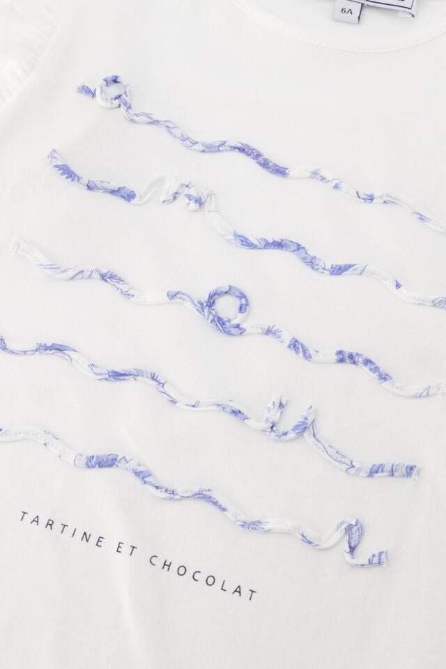 Güneş Figürlü T-shirt Blanc - Beyaz - 8Y