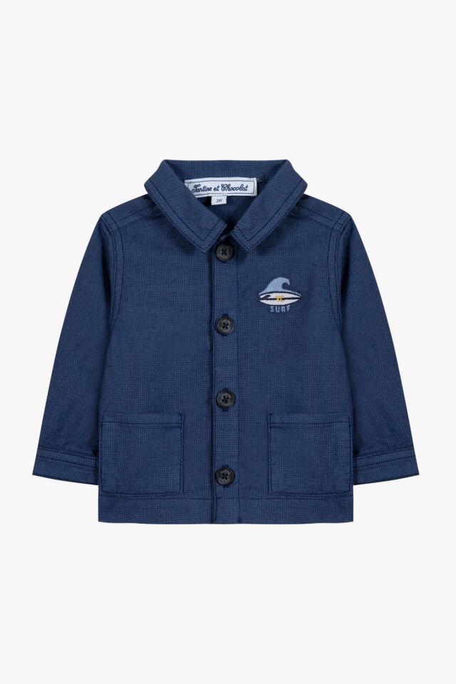 Spor Coton Ceket Indigo - 18M