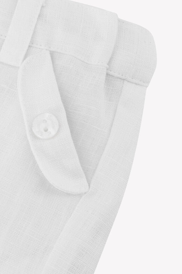 KETEN ŞORT Blanc - 18M