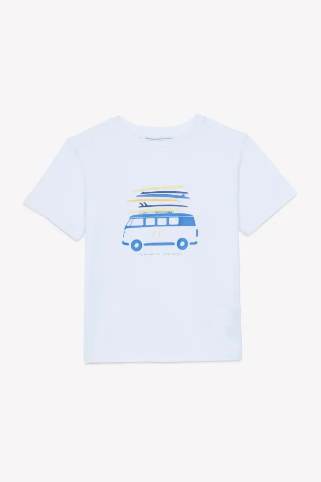 Kısa Kollu Coton T-Shirt Beyaz - 5Y