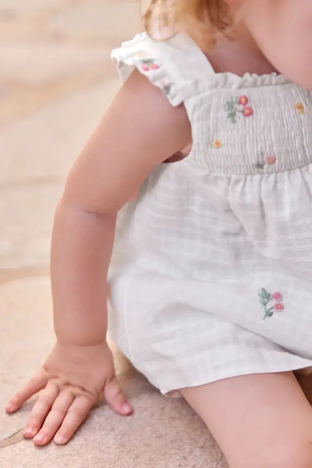 Askılı Tunik + Bloomer Set Blanc - 1Y