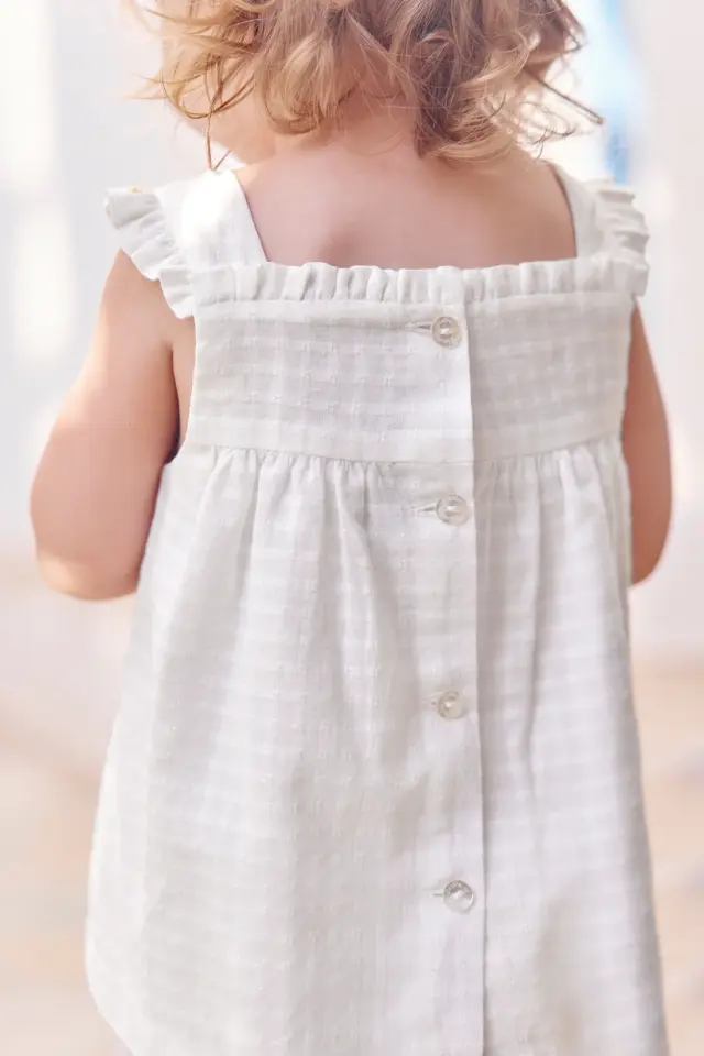 Askılı Tunik + Bloomer Set Blanc - 1Y