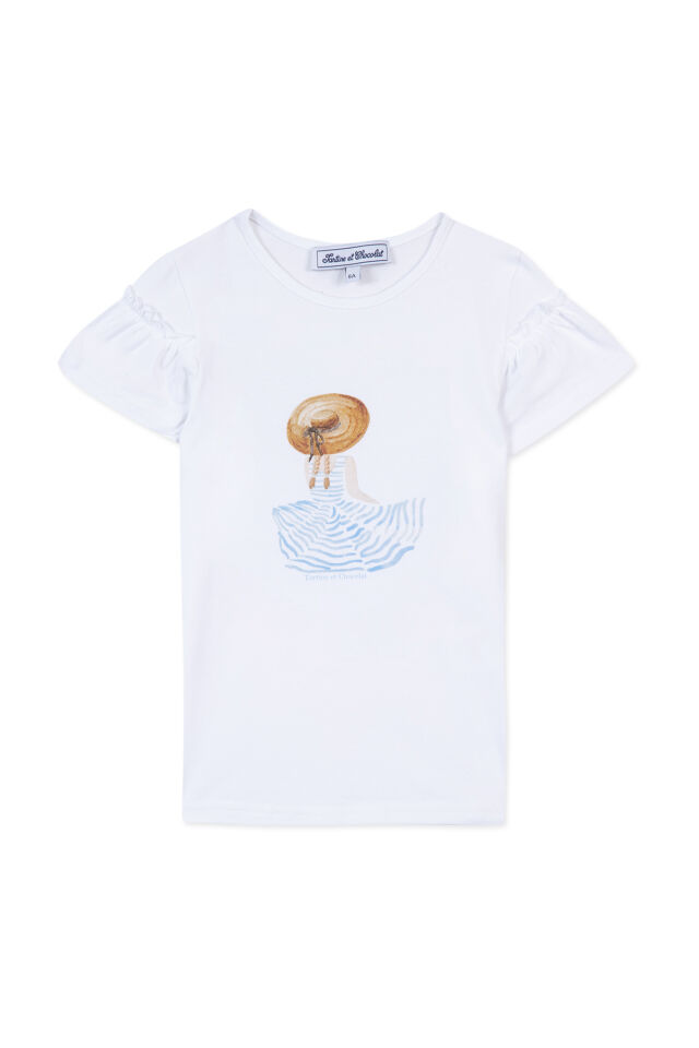 şapkalı kız baskılı T-Shirt Ciel - 3Y
