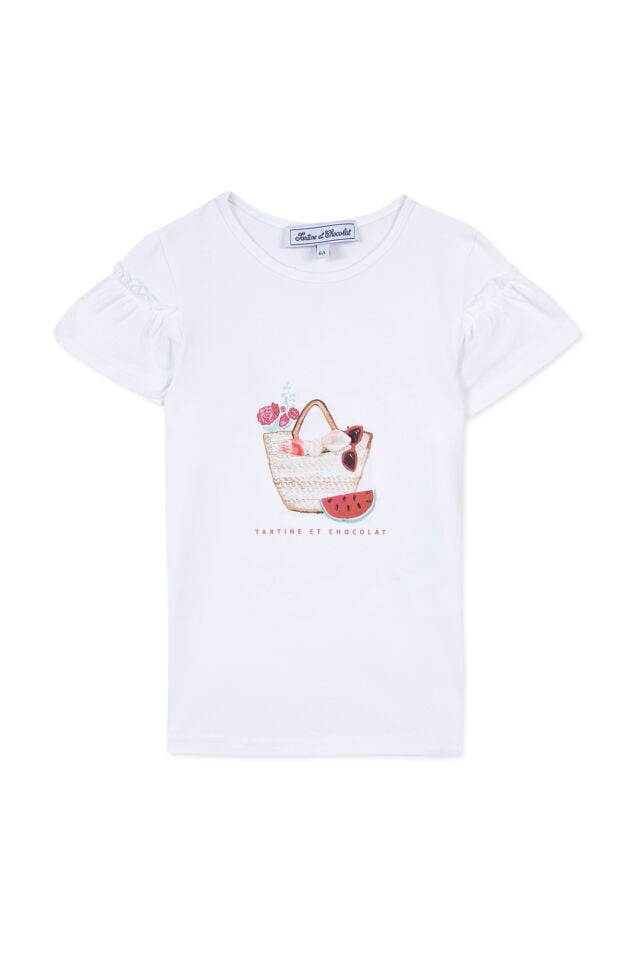 Çanta Baskılı T-Shirt Bougainvillier - 3Y