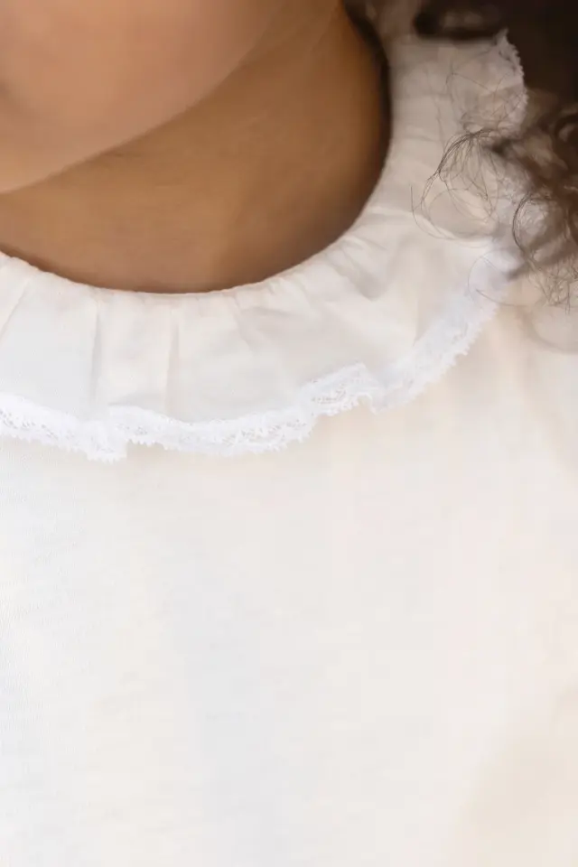 Fisto Yakalı Düz Renk body Ekru - 18M