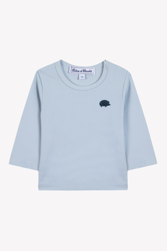 uzun kollu T-SHIRT Bleu électrique - 2Y