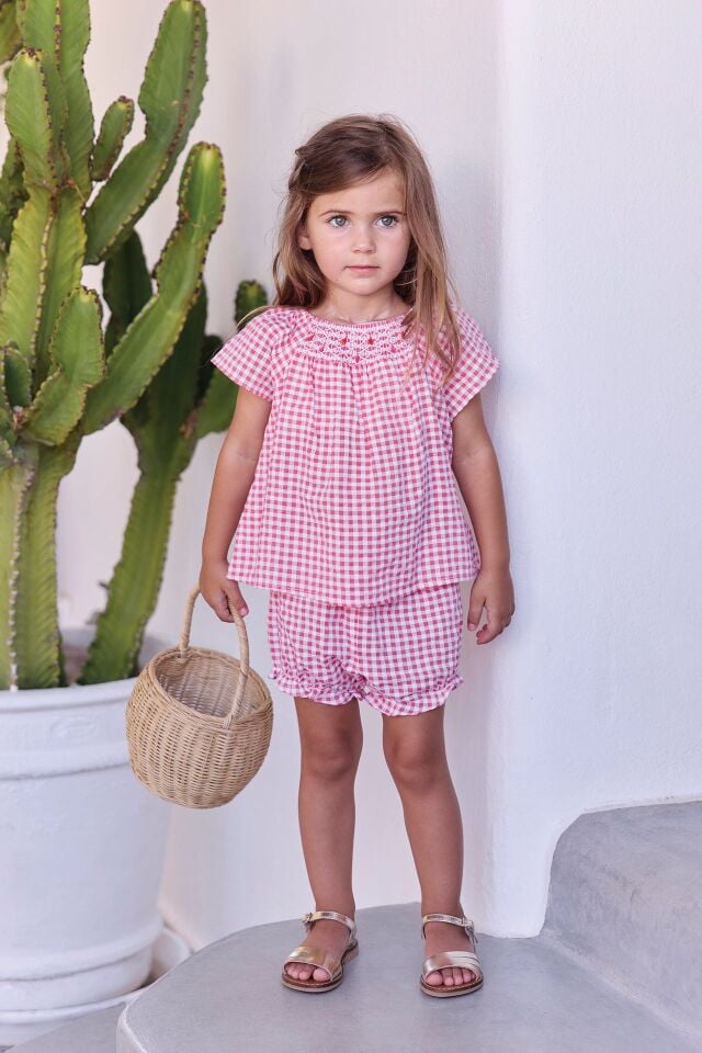 pötükareli Tunik + Şort Set Bougainvillier - 2Y