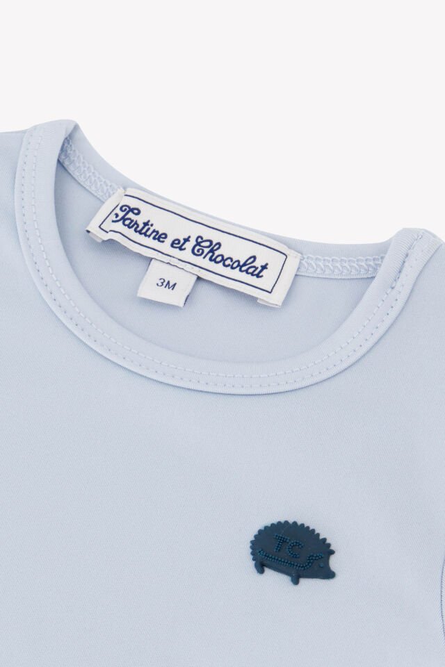 uzun kollu T-SHIRT Bleu électrique - Saks mavi - 4Y