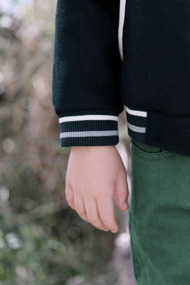 Yün Sweat Ceket Lacivert - 8Y