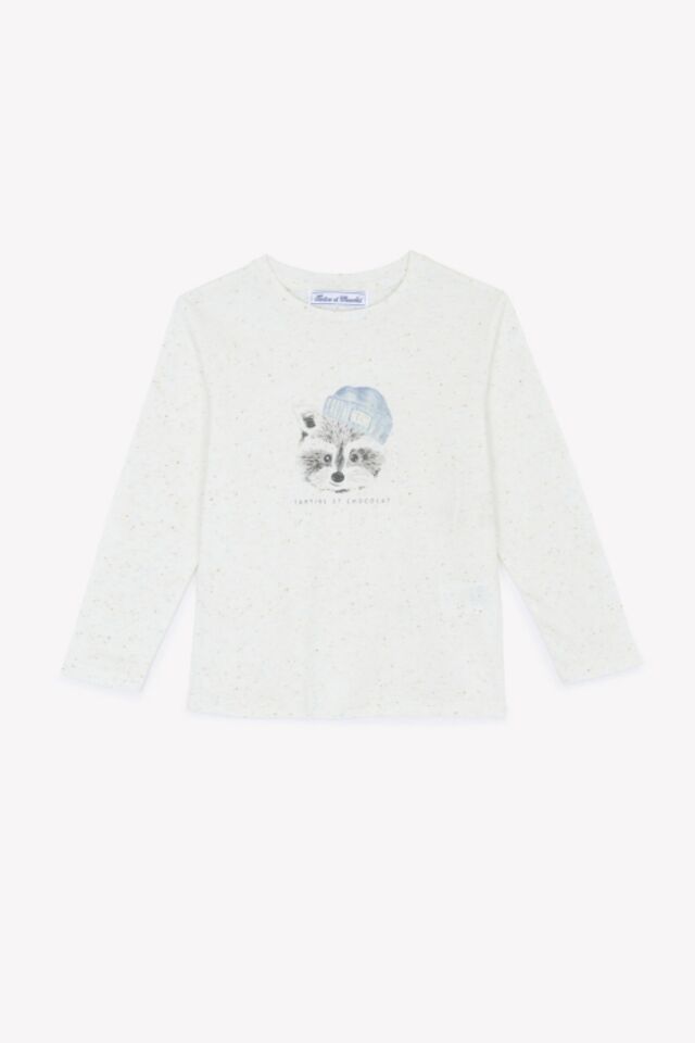 uzun kollu T-Shirt Ekru - 8Y