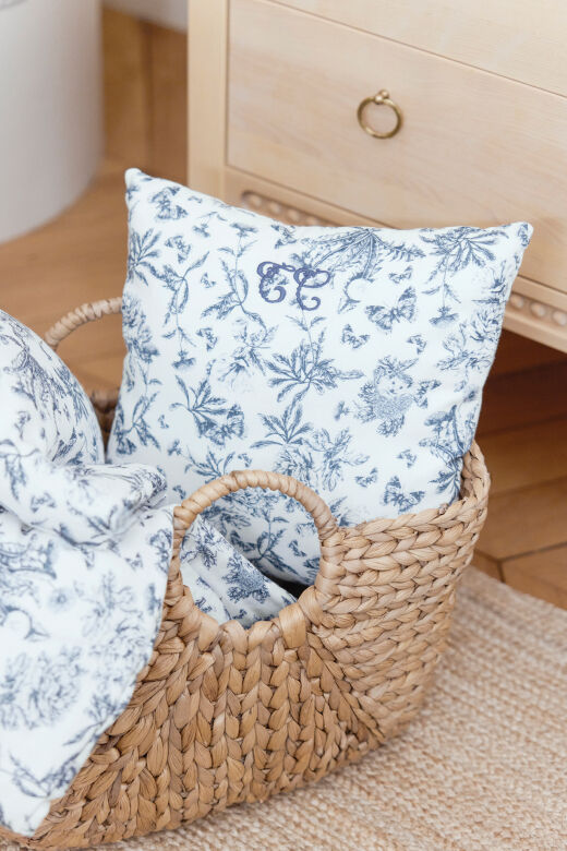 Kırlent Toile de Jouy Lacivert - TU
