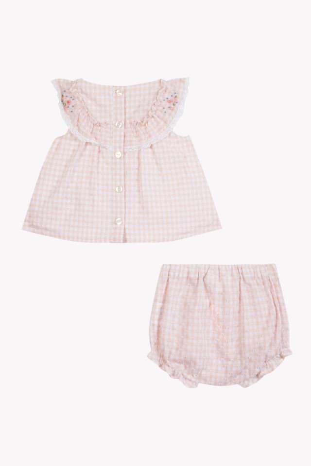 pötükareli Tunik + Bloomer Set Rosée - Pembe - 6M