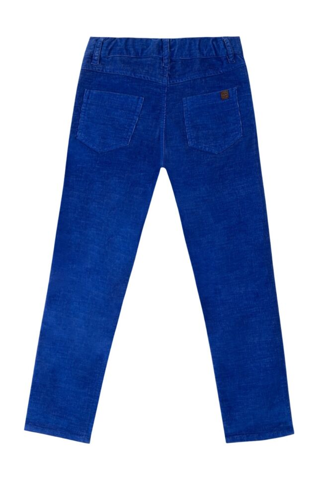 ince kadife pantalon Saks mavi - 12Y