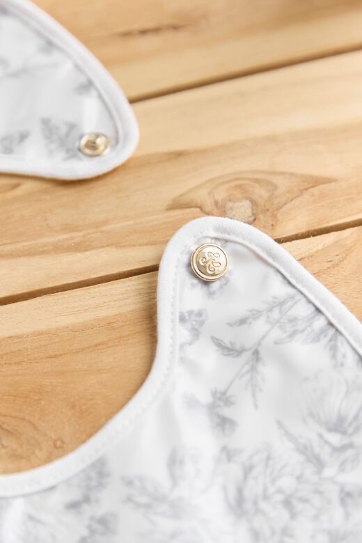 YENİ Mama Önlüğü Toile de Jouy Açık gri - TU