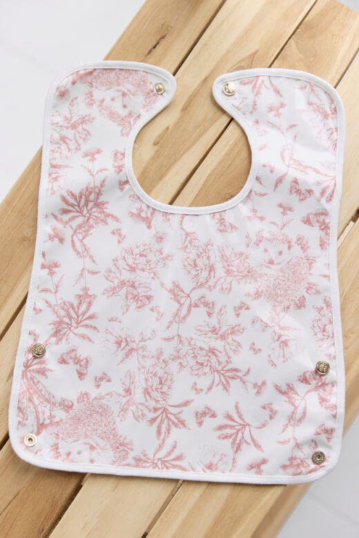 Yeni Mama Önlüğü Toile de Jouy Pembe - TU