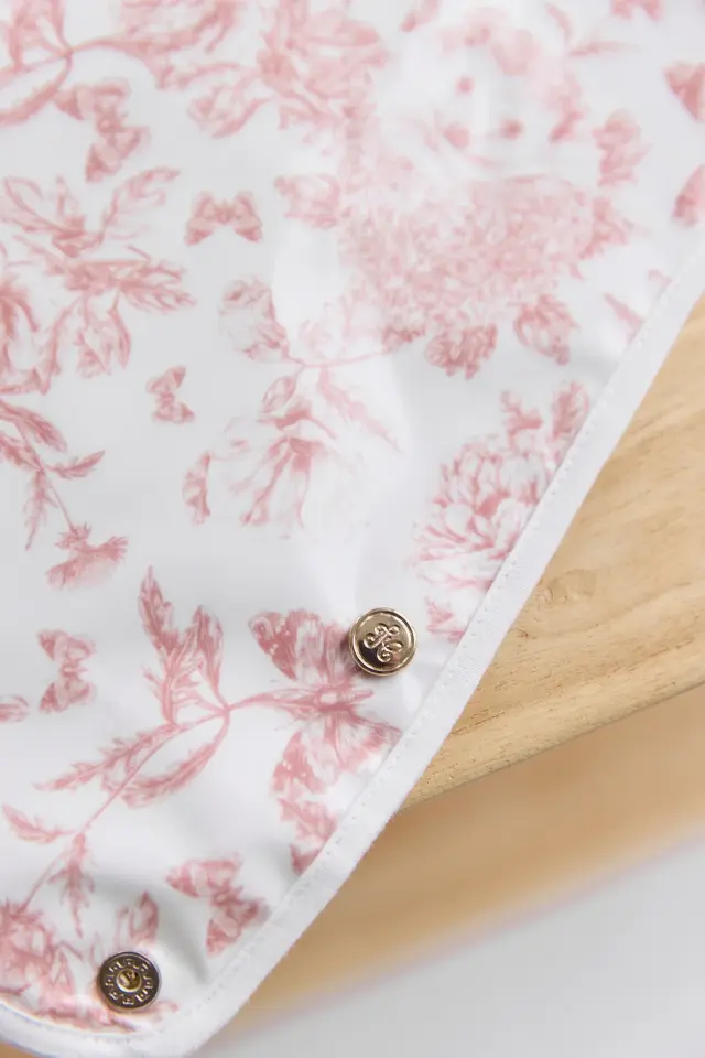 Yeni Mama Önlüğü Toile de Jouy Pembe - TU