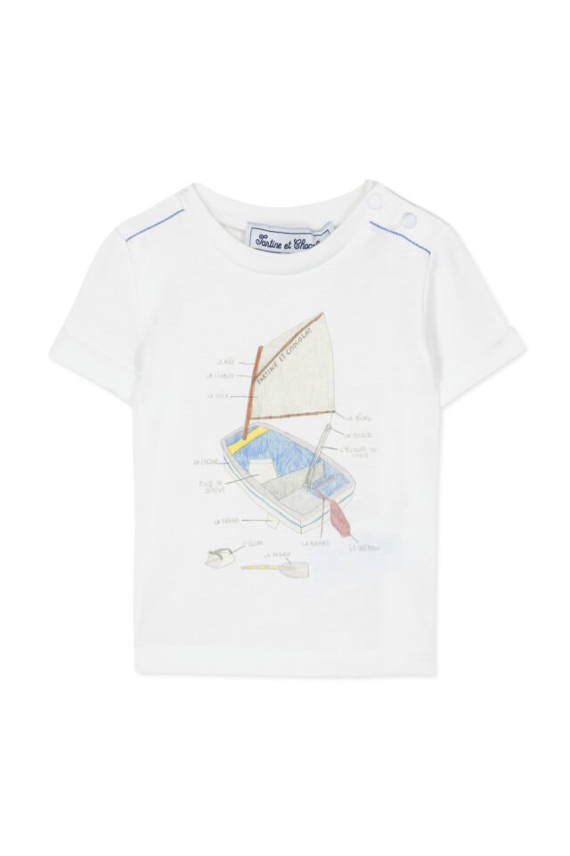 Yelken temalı T-Shirt Mavi - Azur - 3Y