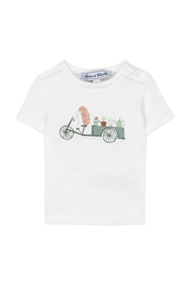 Bisiklet temalı T-Shirt Sauge - Soft yeşil - 1Y