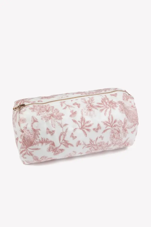 Yeni Tuvalet Çantası Toile de Jouy Pembe - TU