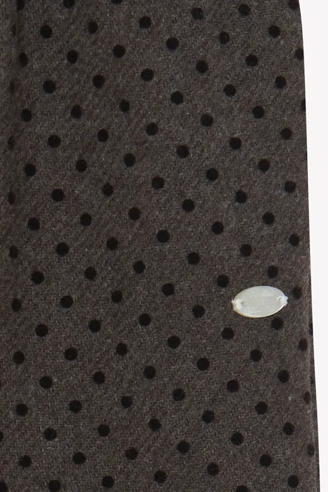 Puanlı Yün Pantolon Koyu kahve - 5Y