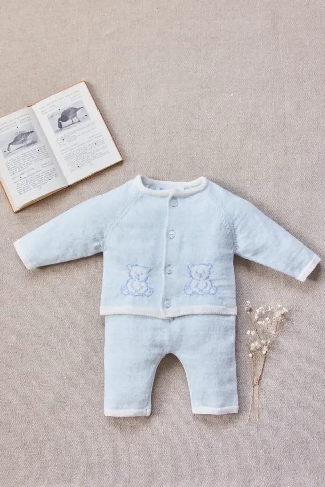 Hırka + Pantolon Soft Mavi - 6M