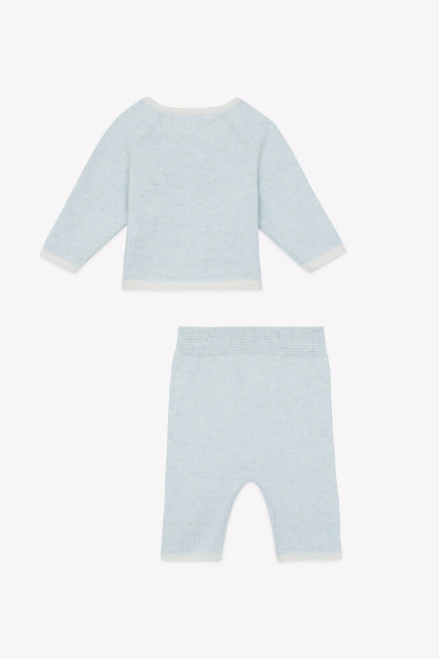 Hırka + Pantolon Soft Mavi - 6M