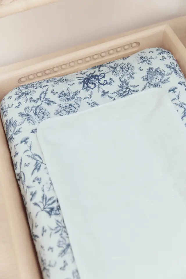 Alt Değiştirme Kılıfı Toile de Jouy Lacivert - TU