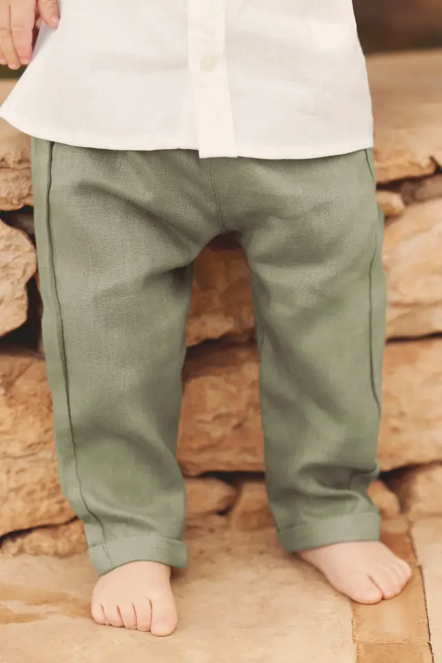 Keten Pantolon Fougère - 4Y