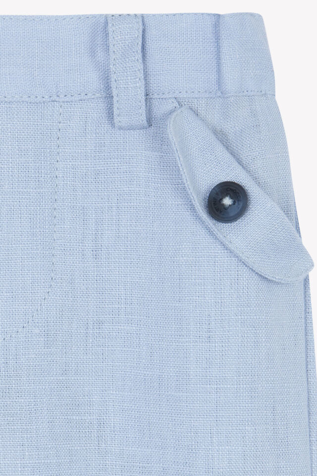 Keten Pantolon Mavi - 1Y