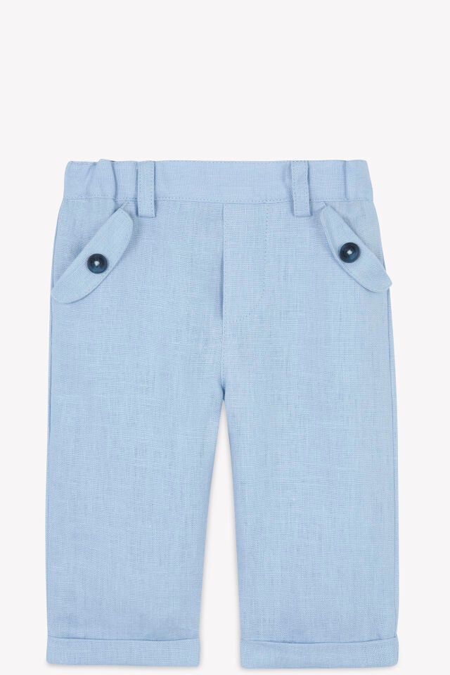 Keten Pantolon Mavi - 9M