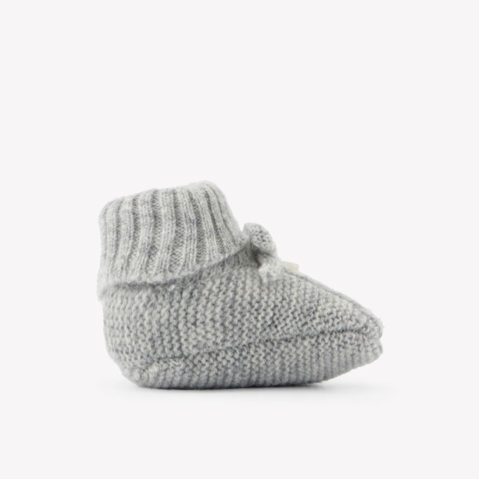 Yün Patik Açık Gri Melanj - 3M/6M