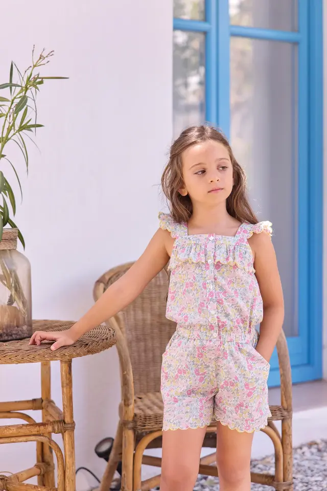 Askılı Şortlu Salopet Citrus - 5Y