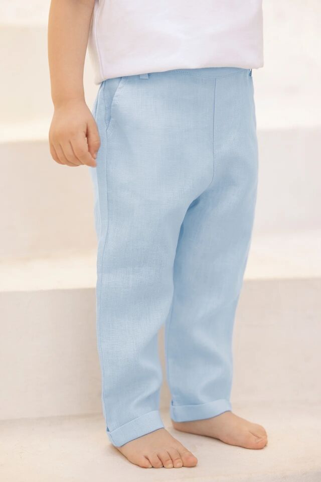 Ceremonie Keten Pantolon Mavi - 9M