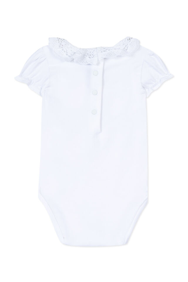 dantel yakalı BODY Blanc - 18M