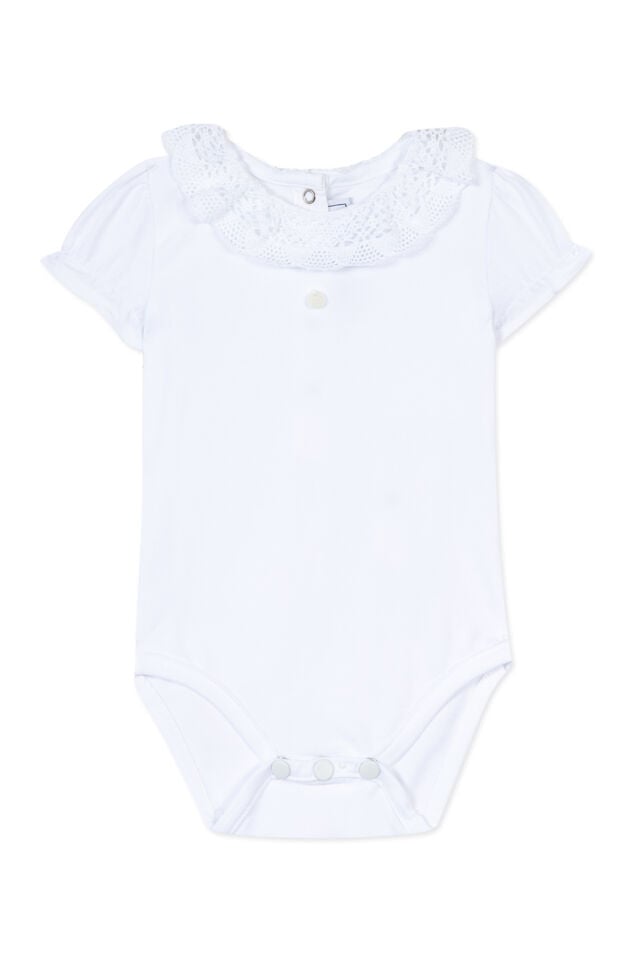 dantel yakalı BODY Blanc - 1Y