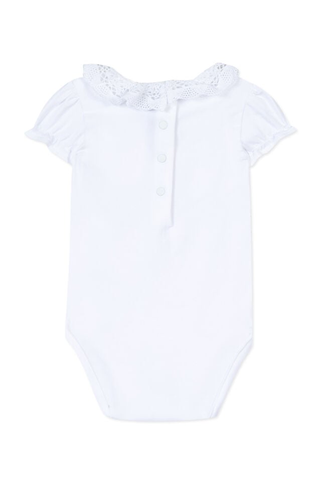 dantel yakalı BODY Blanc - 2Y